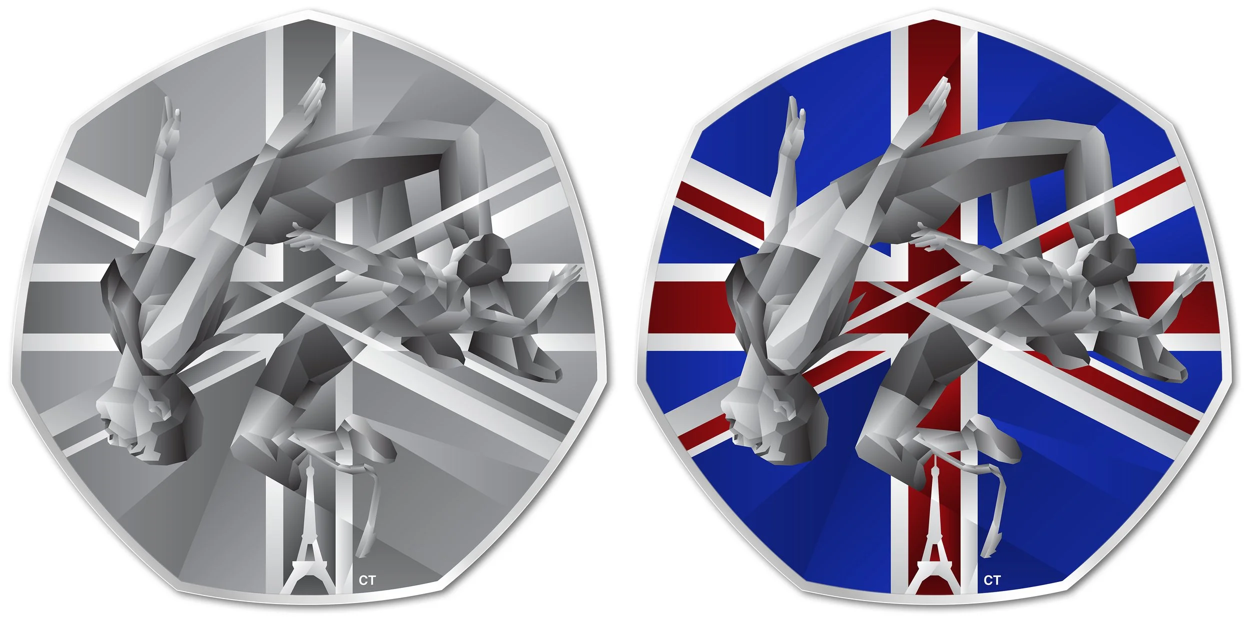 Team GB Paris 2024 Coin Design — Tsevis Studio